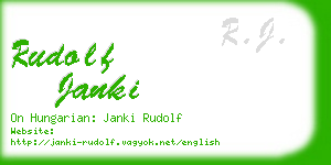 rudolf janki business card